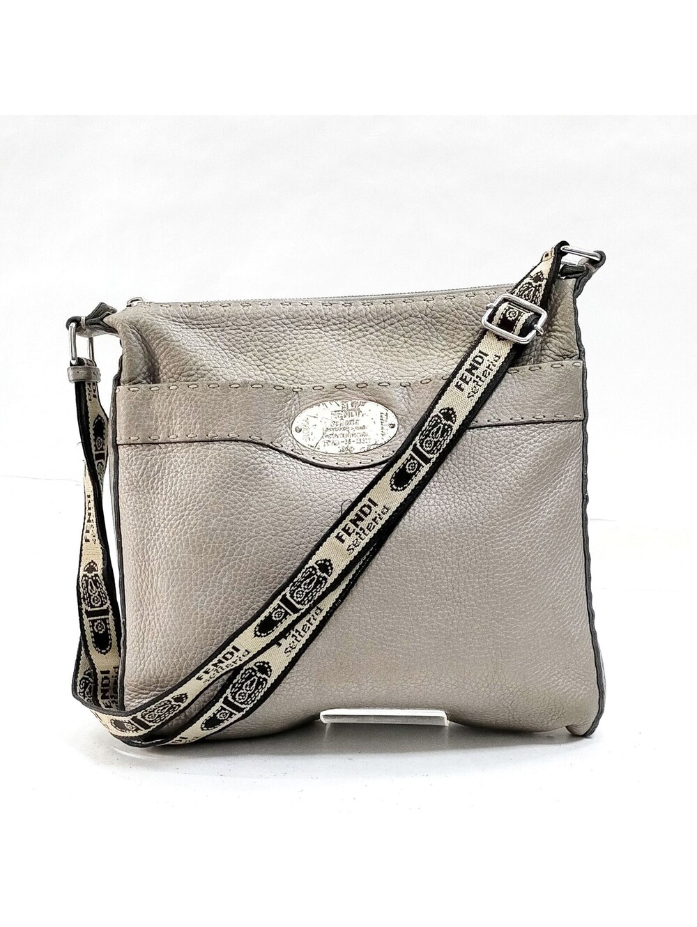 Fendi Shoulder Bag Gray Leather 2675482